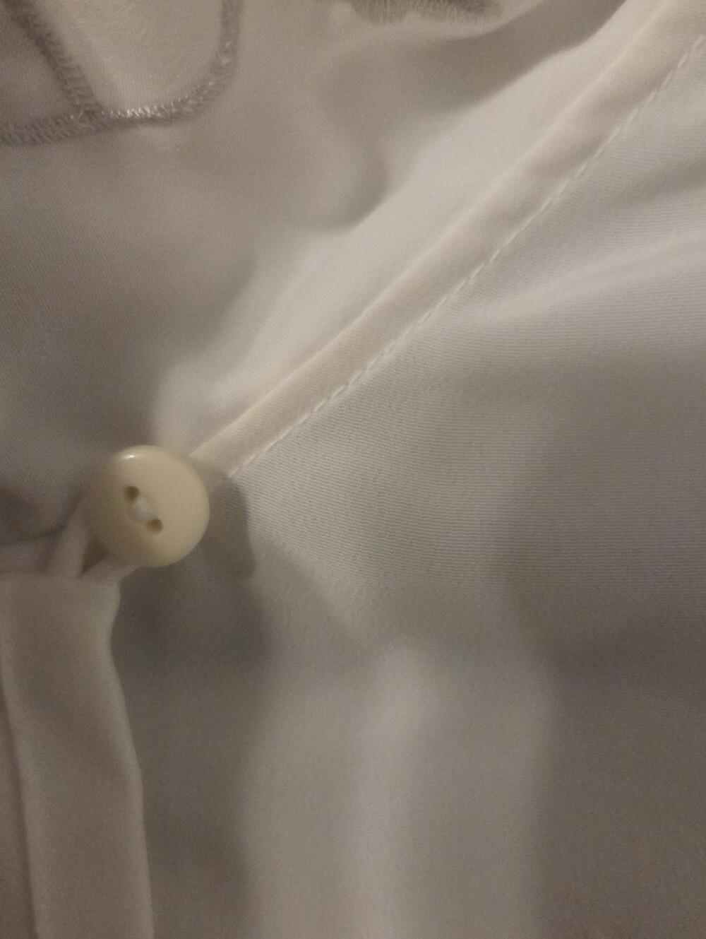 Vintage Womens Plus Size Ivory White Floral Embroidered Blouse Sz 16 Granny 90s - Picture 7 of 10